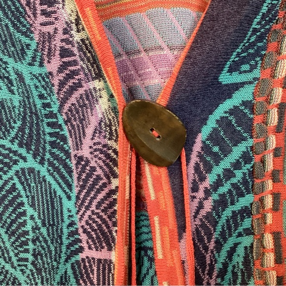 Diktons Barcelona Art to Wear Colorful Mixed Print Cardigan - L - Picture 4 of 10